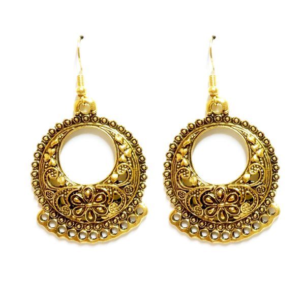 golden oxidised danglers