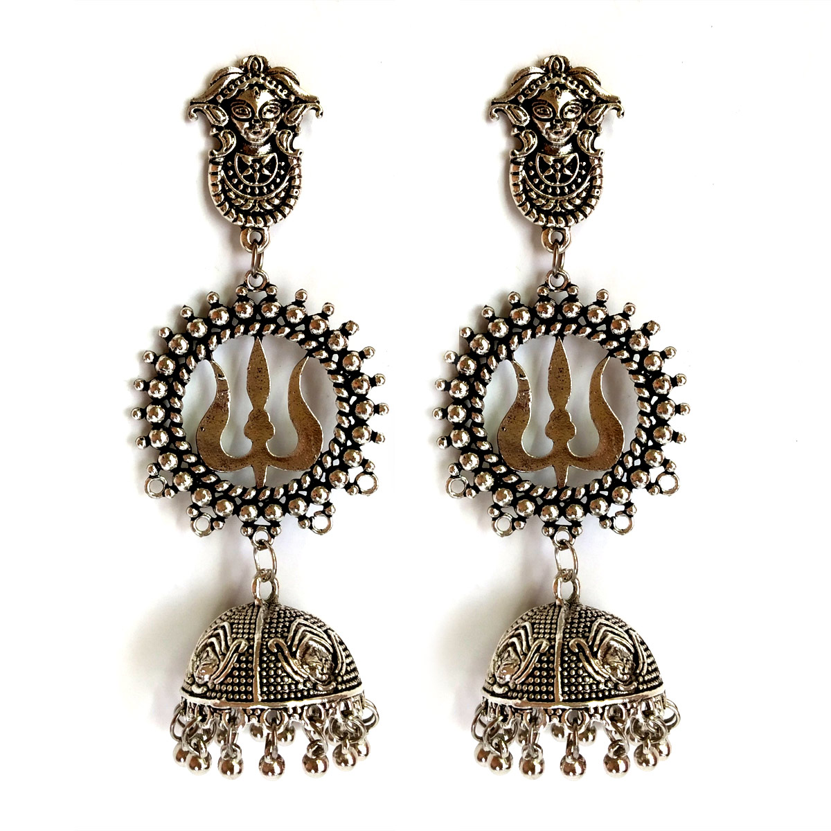 Designer Trishool Jhumka Earring Designer Trishool Jhumka Earring