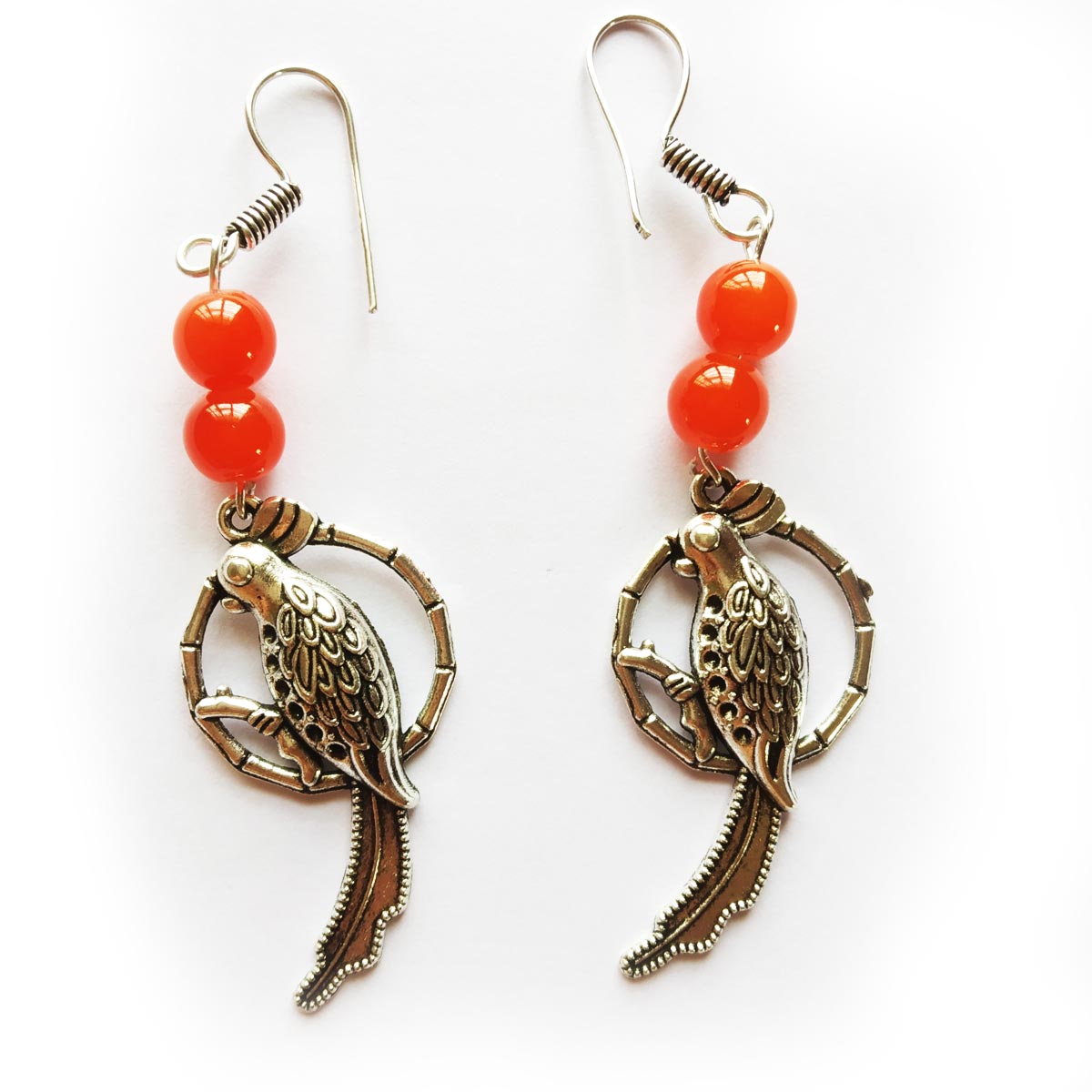 Beads and bird earrings Beads and bird earrings