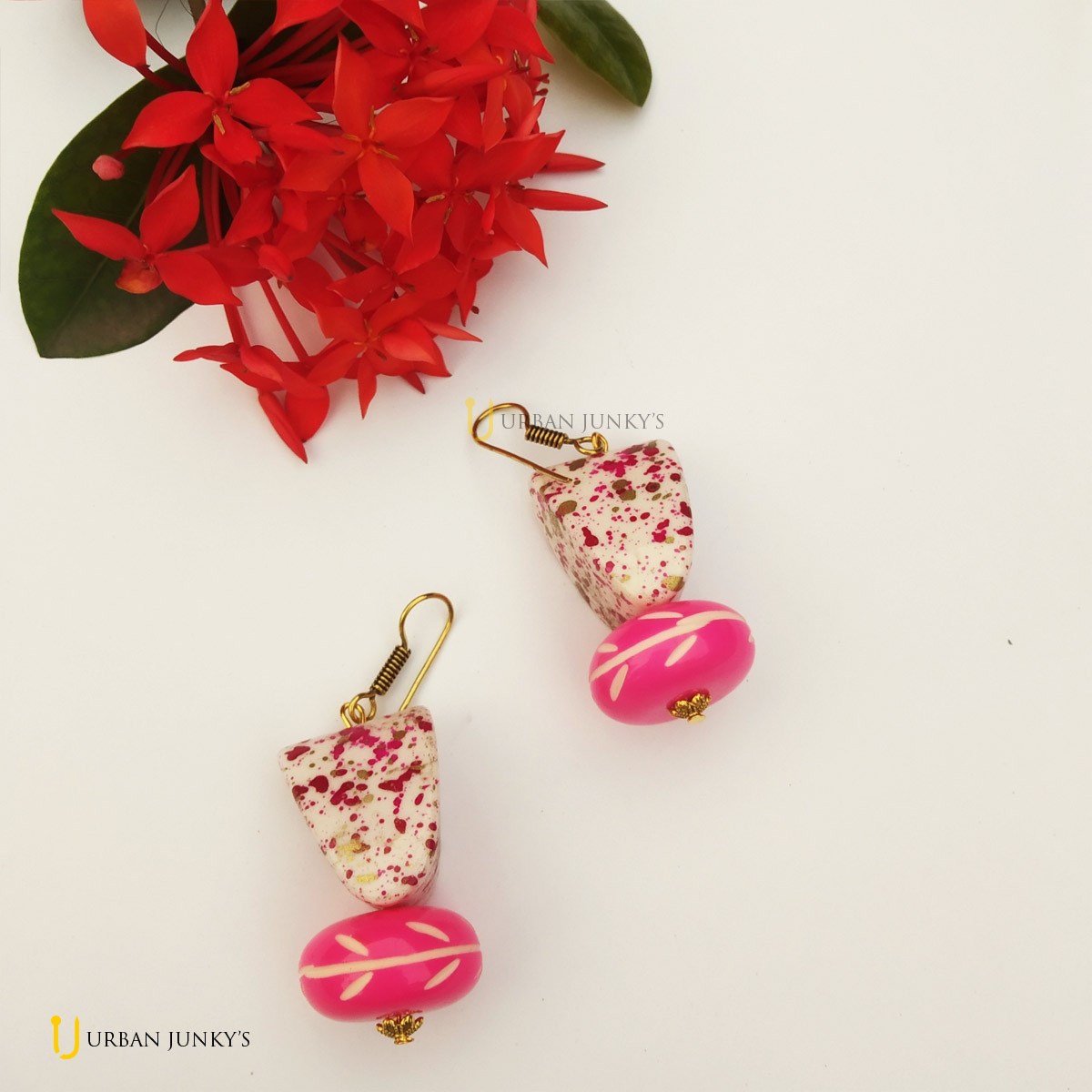 pink earrings pink earrings