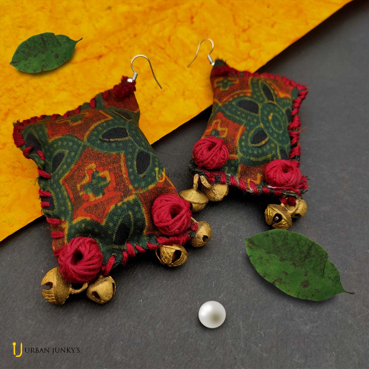 Cloth based ghungroo earrings Cloth based ghungroo earrings
