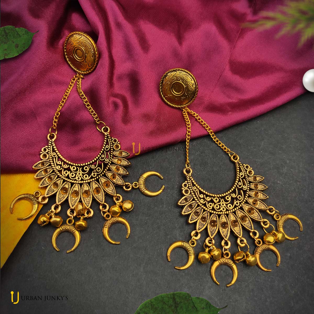 long-chain-golden-oxidised-earrings1